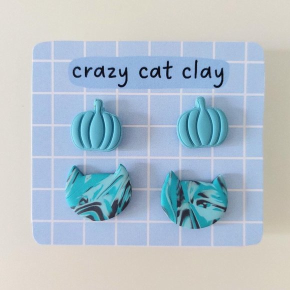 Jewelry - Halloween Studs Blue